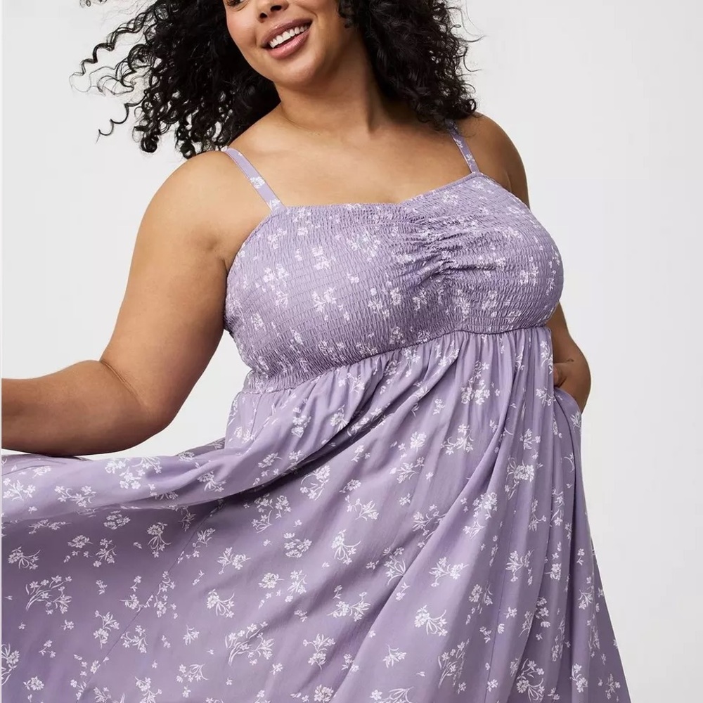 Torrid Lavender Floral Midi Dress